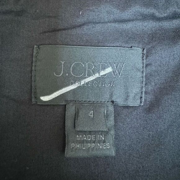 J. Crew Collection 100% linen black Rose Lace Up Dress size 4 NWOT - Picture 7 of 12